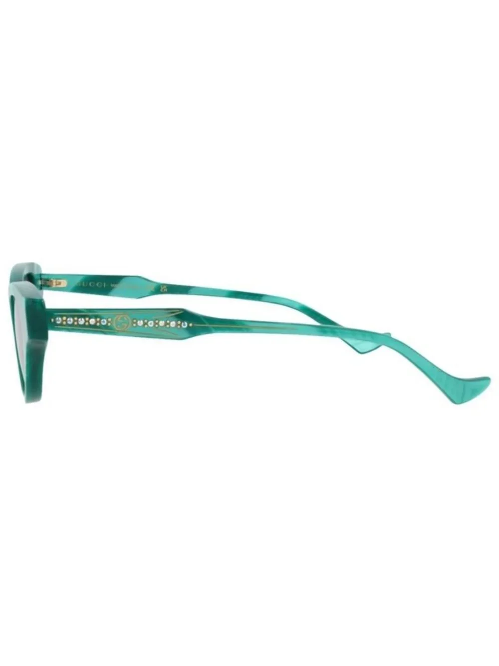 New Gucci Womens Cat Eye Green Green Violet Fashion Designer Sunglasses
